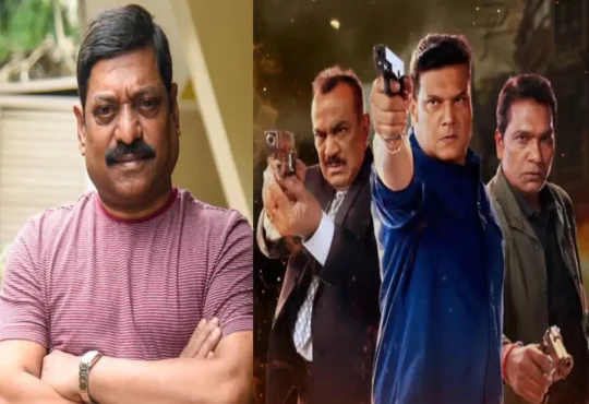 Sanjay Narvekar with CID 2 cast including Shivaji Satam and Dayanand Shetty – CID 2 behind-the-scenes