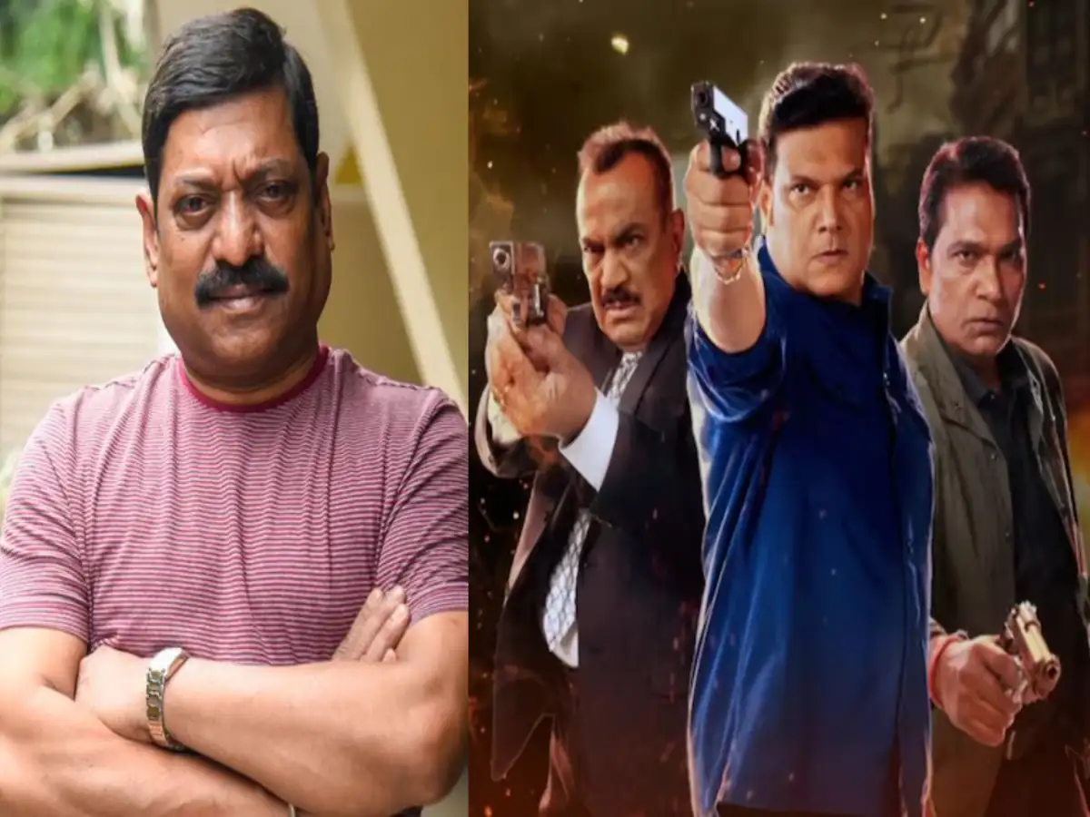 Sanjay Narvekar with CID 2 cast including Shivaji Satam and Dayanand Shetty – CID 2 behind-the-scenes