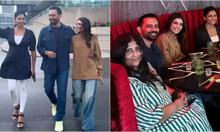 Samantha Ruth Prabhu and Raj Nidimoru walking together during their Detroit trip