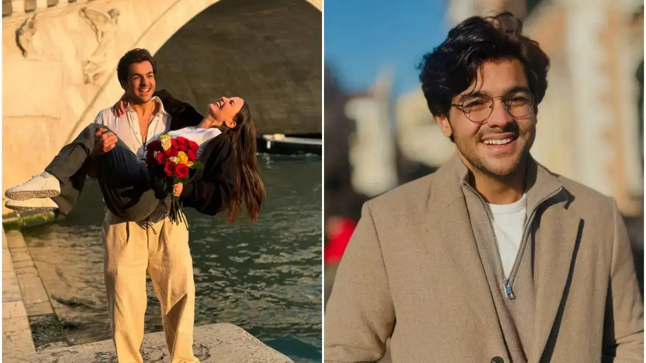 Ashish Chanchlani lifting Elli AvrRam during Chandaniyan song shoot