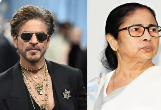 Shah Rukh Khan with Mamata Banerjee discussing King movie injury updates