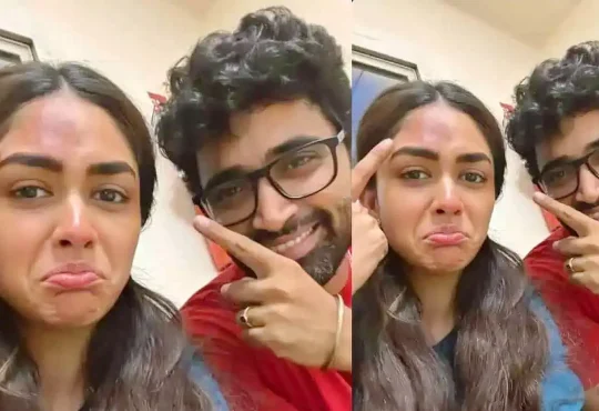 Mrunal Thakur and Adivi Sesh on Dacoit set after injury during stunt scene