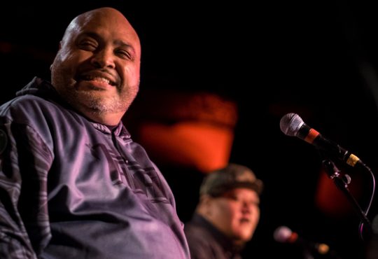 George Brooks Veikoso aka Fiji performing live in a Hawaiian concert – Polynesian reggae legend