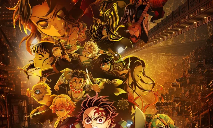Demon Slayer Infinity Castle movie poster featuring main characters and India release date