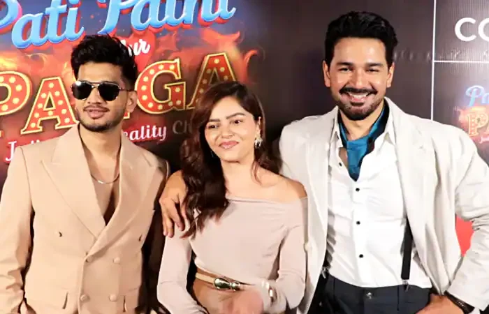 Munawar Faruqui with Rubina Dilaik at Pati Patni Aur Panga launch party