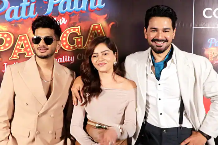 Munawar Faruqui with Rubina Dilaik at Pati Patni Aur Panga launch party