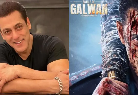 Salman Khan on the set of Battle of Galwan preparing for an intense action scene in Ladakh