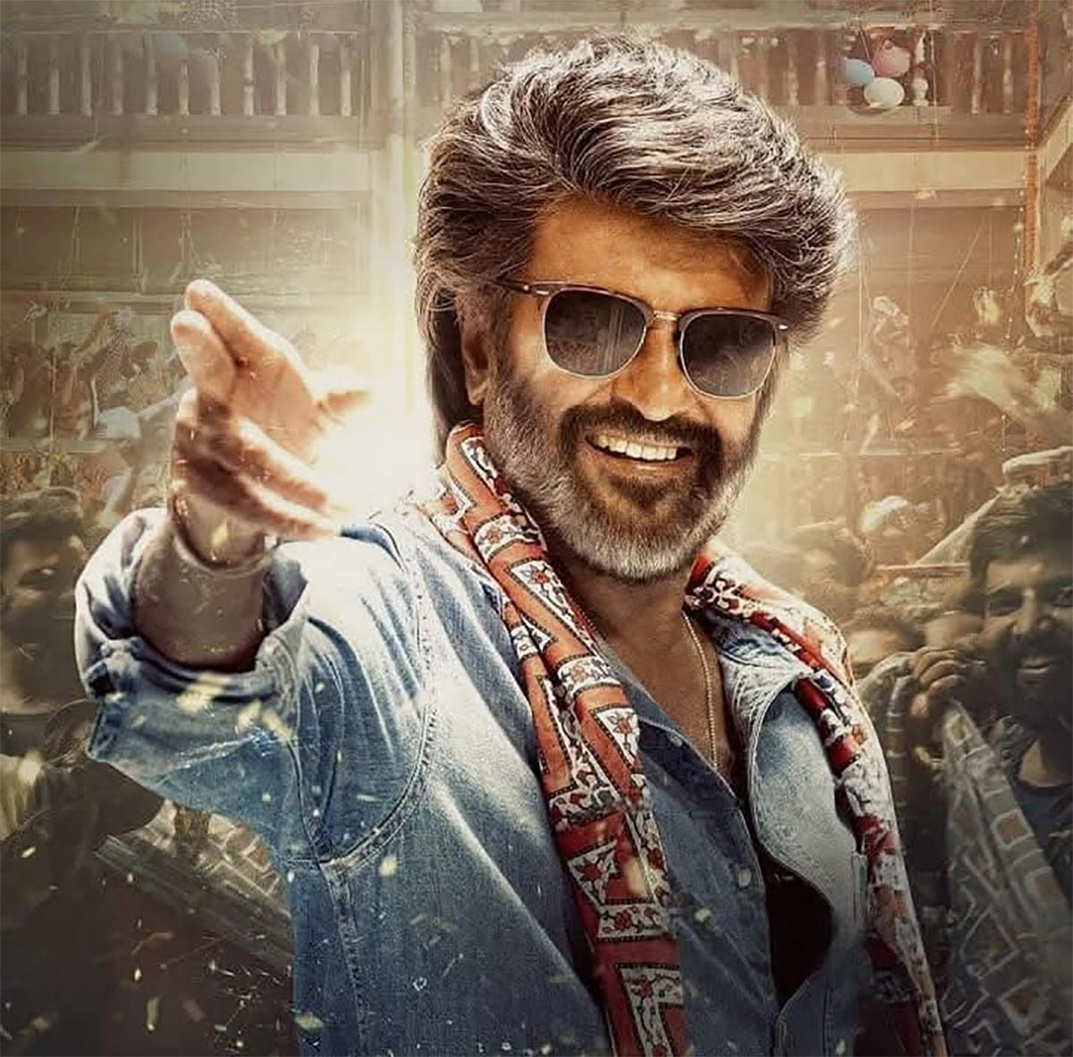 Rajinikanth in Coolie first look poster wearing rugged attire with intense expression