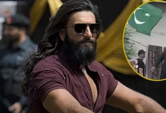 Ranveer Singh on Dhurandhar movie set with Pakistani flag in background – Pakistani flag controversy