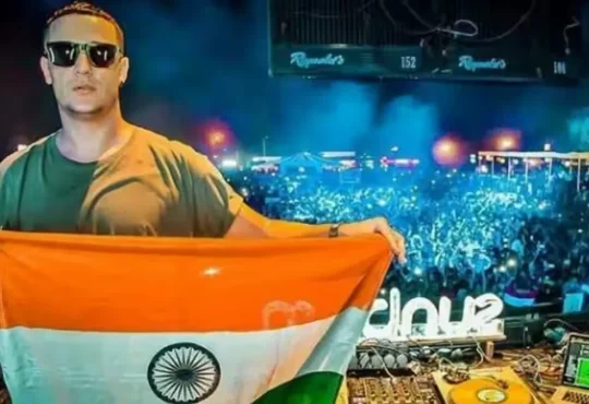 DJ Snake performing live during his India Tour 2025 Sunburn Arena show