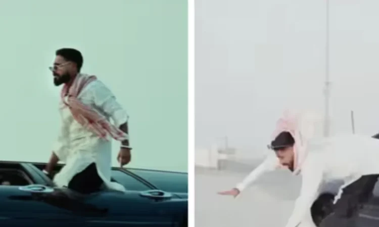 Emiway Bantai stunt accident—rapper falls from moving SUV during music video shoot