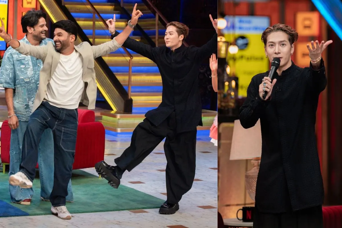 Jackson Wang on The Great Indian Kapil Show during his final visit to India, sharing experiences about Indian fans and club culture