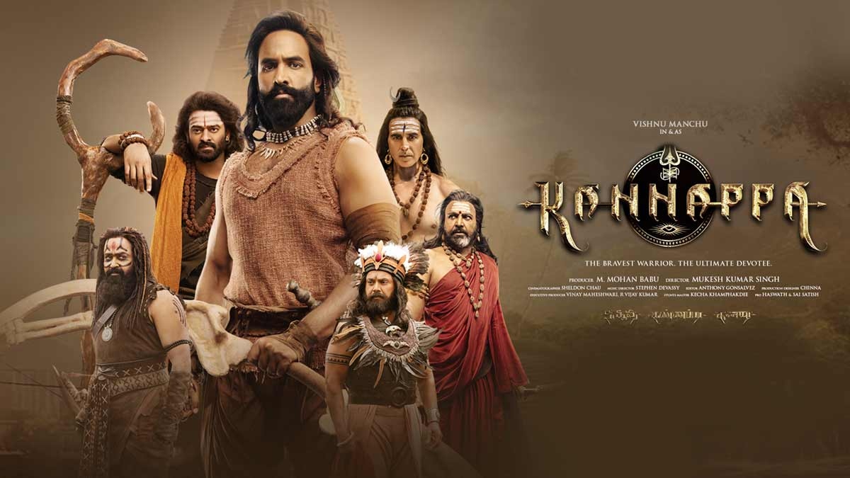 Vishnu Manchu as Kannappa in a mythological setting from the Kannappa movie