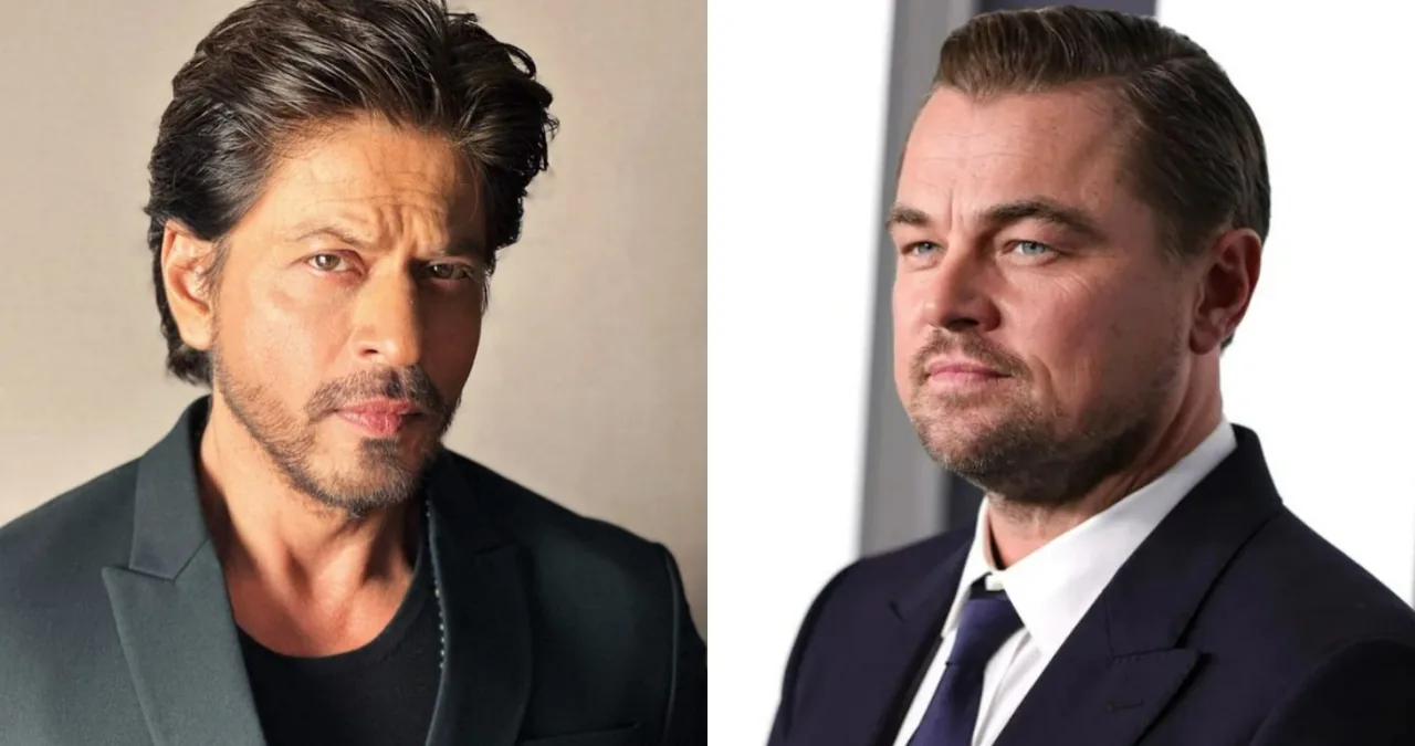 Shah Rukh Khan and Leonardo DiCaprio discussing Xtreme City project with Martin Scorsese
