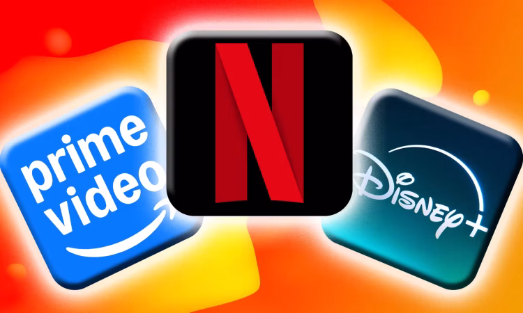 Streaming platforms collage showing new OTT releases this weekend on Netflix, Prime Video, HBO, Hulu, and Paramount Plus