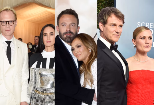 Actors interacting behind the scenes, highlighting serial gossip making headlines