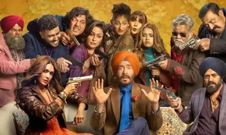 Ajay Devgn and Mrunal Thakur in Son of Sardaar 2 promotional poster for OTT release