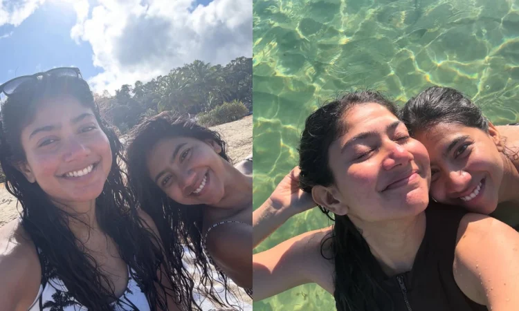 Sai Pallavi wearing a swimsuit during beach vacation, facing social media controversy