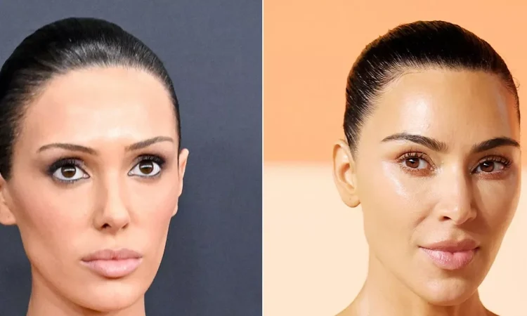 Bianca Censori watching Kim Kardashian videos, highlighting her obsession with the celebrity