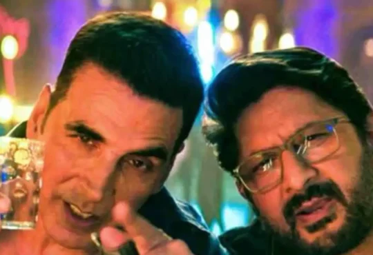Poster of Jolly LLB 3 featuring Akshay Kumar and Arshad Warsi with box office prediction text