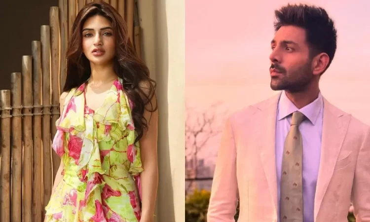 Sreeleela joins Kartik Aaryan at Ganpati celebrations amid dating rumours, posing together in traditional attire