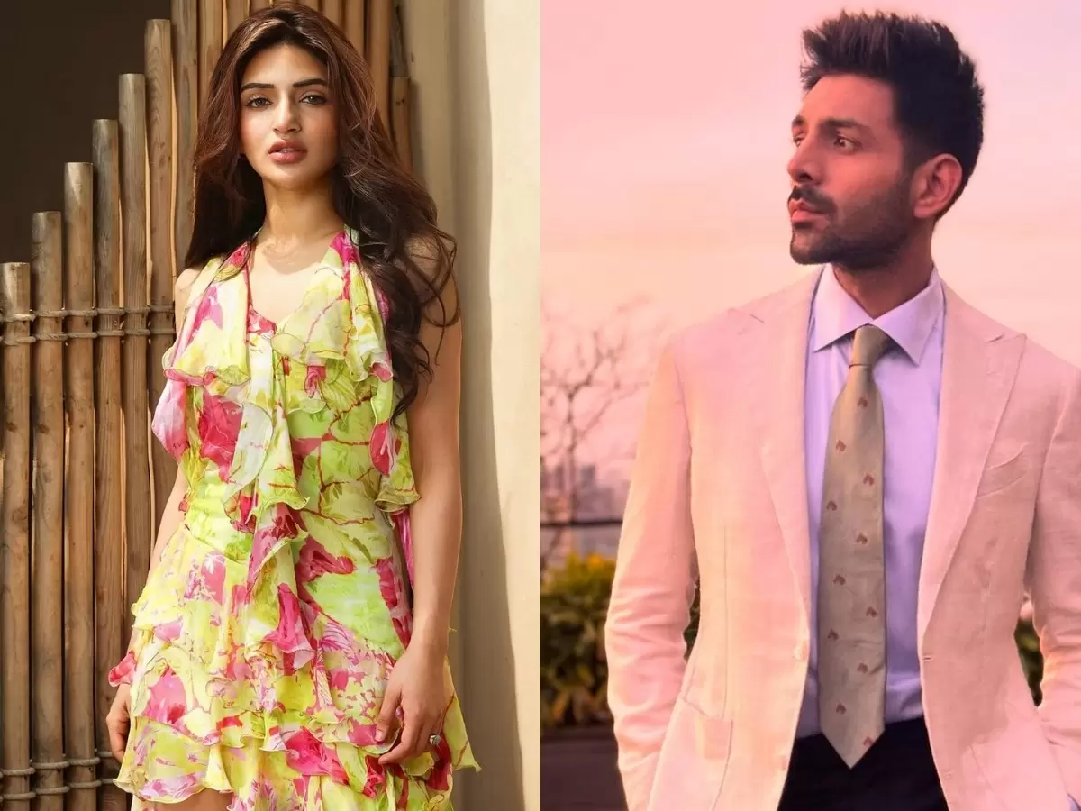 Sreeleela joins Kartik Aaryan at Ganpati celebrations amid dating rumours, posing together in traditional attire