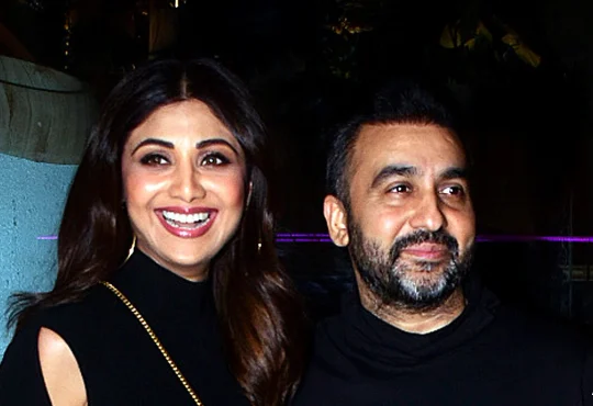Raj Kundra and Shilpa Shetty attending a public event, related to ₹60.48 crore fraud case