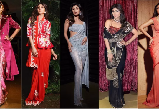 Shilpa Shetty in a stunning gown showcasing her status as a Bollywood style icon