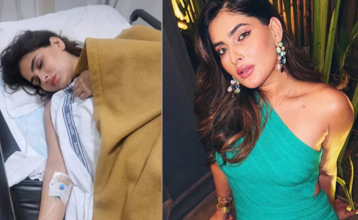 Karishma Sharma hospitalised after jumping off moving Mumbai local train, showing injuries and bandages