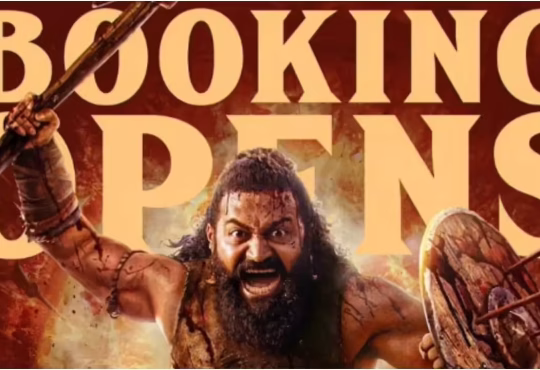 Kantara Chapter 1 advance booking counters showing sold tickets and excited moviegoers