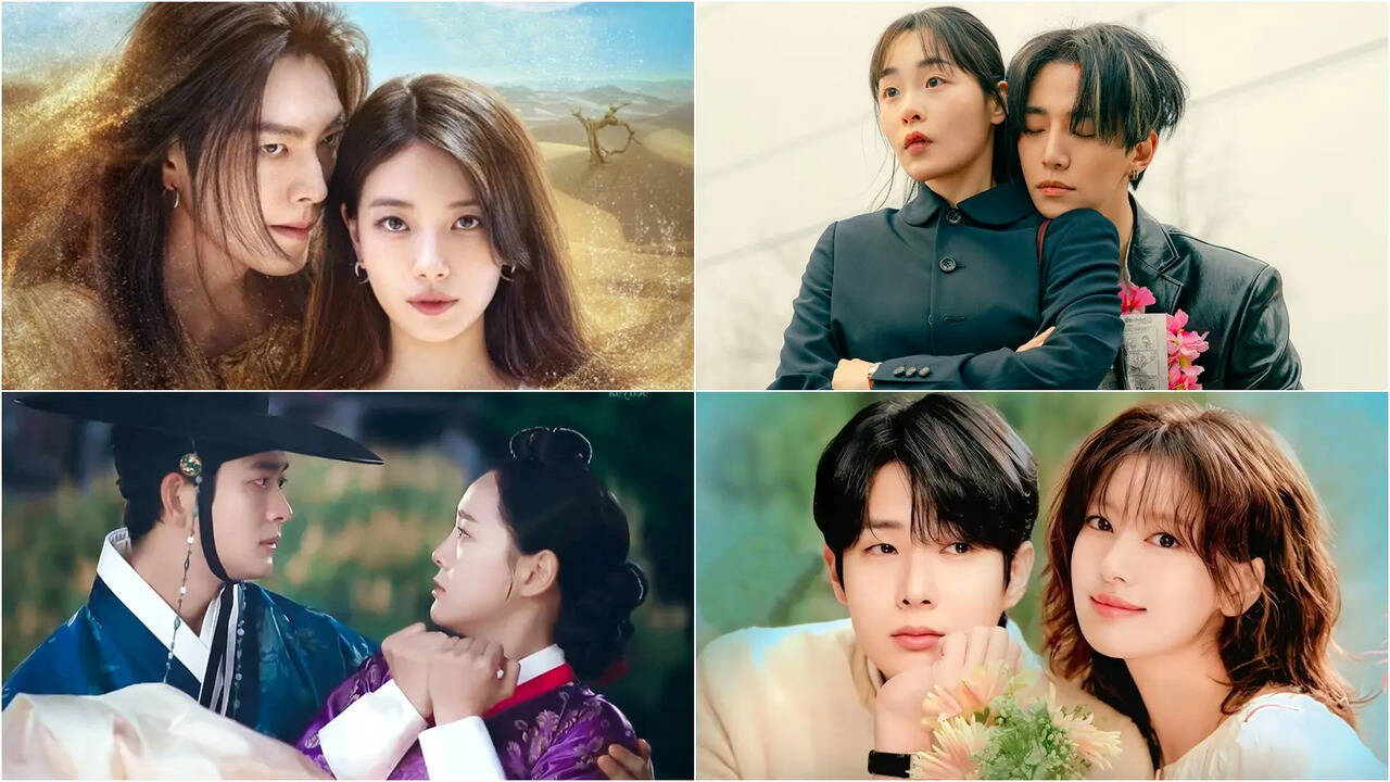 Poster collage of top 5 K-dramas releasing in October 2025 including Typhoon Family, Moon River, and Genie Make a Wish