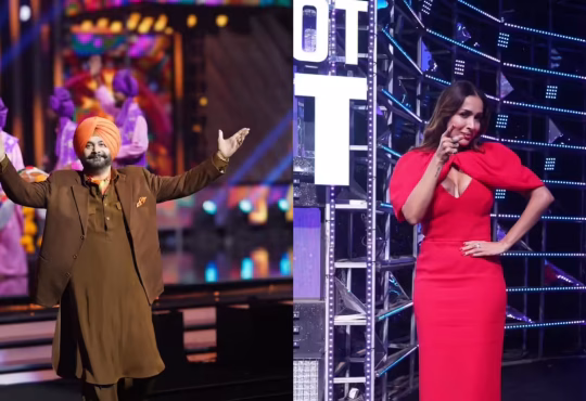 Malaika Arora smiling on India’s Got Talent set, inspired by Navjot Singh Sidhu’s shayari