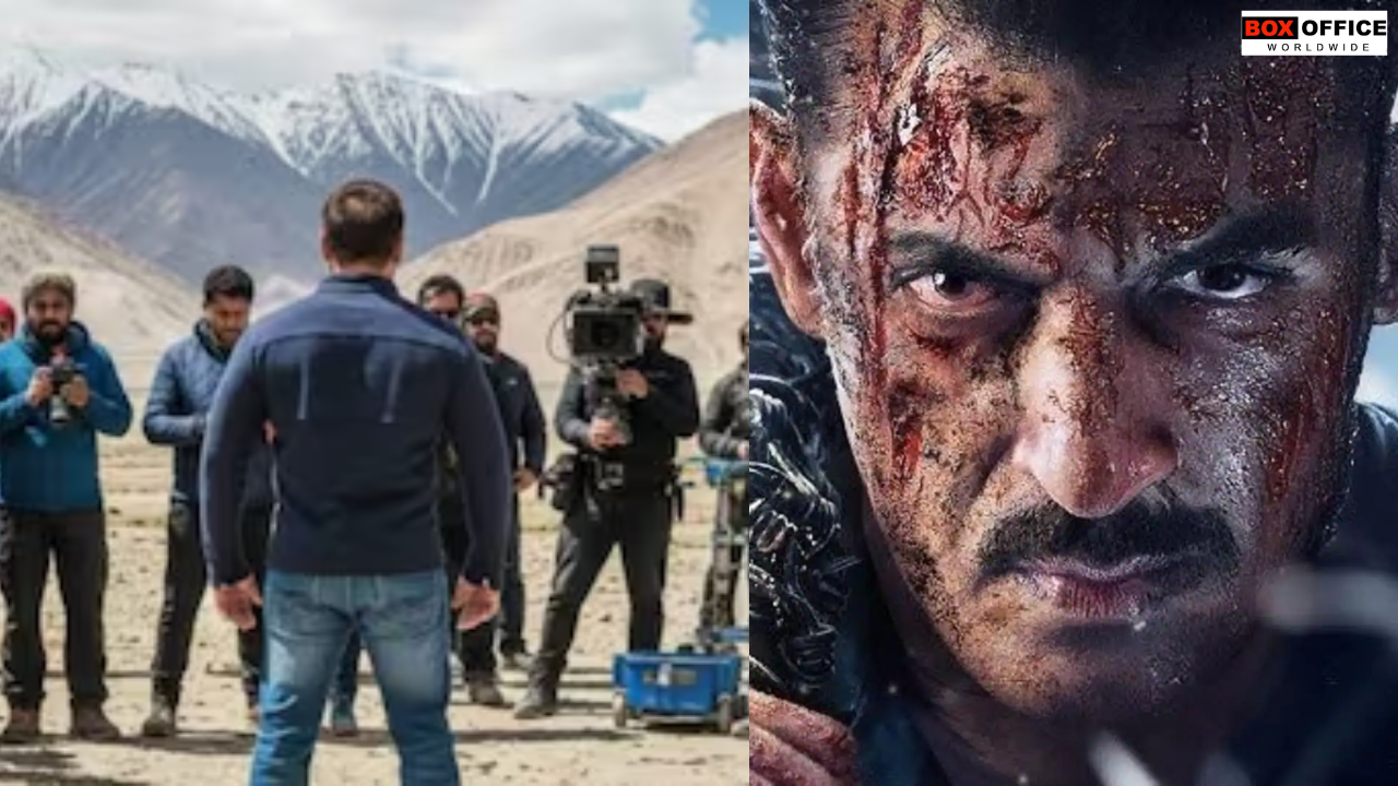 Salman Khan in Ladakh during Battle of Galwan shoot, posing against snow-capped mountains as his viral picture excites fans