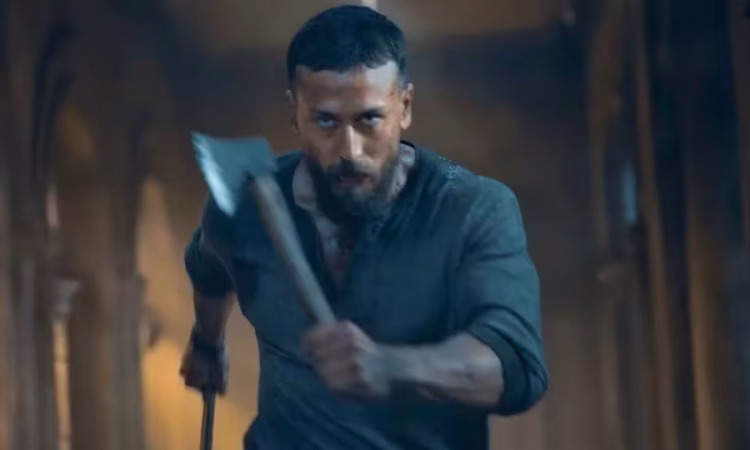 Tiger Shroff and Sanjay Dutt in Baaghi 4 promoting the film’s box office collection day 8 performance