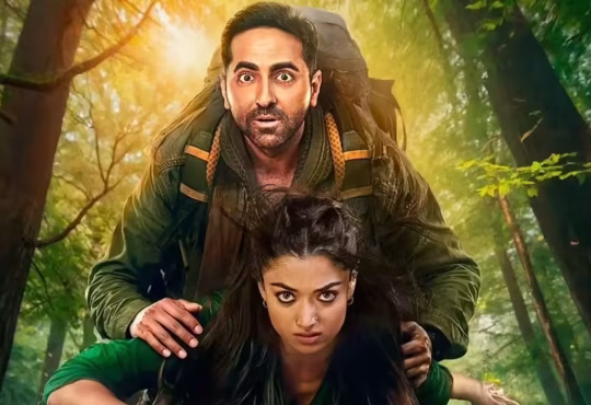Ayushmann Khurrana and Rashmika Mandanna promoting Thamma, the upcoming Bollywood blockbuster film
