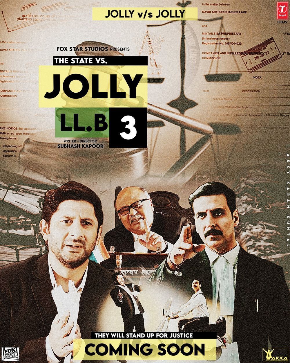 Akshay Kumar and Arshad Warsi in Jolly LLB 3 courtroom scene, reflecting box office success