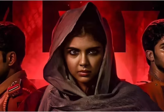 Poster of Lokah Chapter 1 featuring Prabhas and Shraddha Kapoor with box office success text
