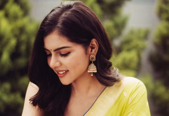 Kalyani Priyadarshan in a vibrant ethnic outfit showcasing her top Navratri 2025 traditional look