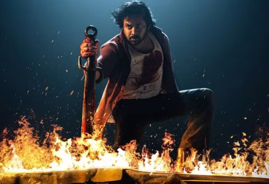 Pawan Kalyan in They Call Him OG performing action scene, box office Day 2 collections
