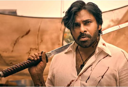 Pawan Kalyan making a grand entry in his latest film, capturing fan excitement and high-octane interval block moments