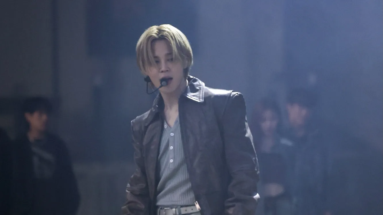 Jimin performing “Who” live, celebrating 2 billion Spotify streams milestone