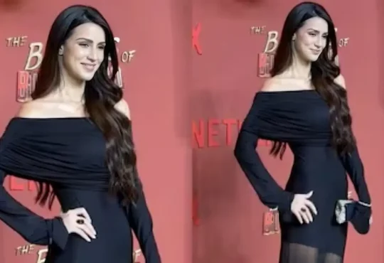 Larissa Bonesi stuns on red carpet at Aryan Khan’s The Bads of Bollywood* premiere in elegant black gown