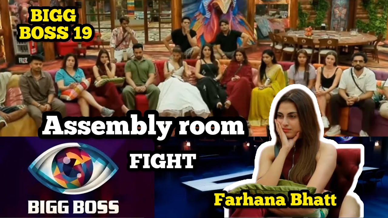 Ashnoor Kaur and Abhishek Bajaj during Bigg Boss 19 nominations targeting Farrhana Bhatt, highlighting drama and conflict in the house