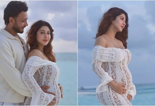 Sonarika Bhadoria flaunting her baby bump with husband Vikas Parashar on the beach, celebrating pregnancy announcement