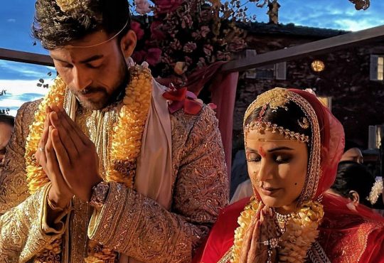 Varun Tej and Lavanya Tripathi holding their baby boy, celebrating their viral wedding moments