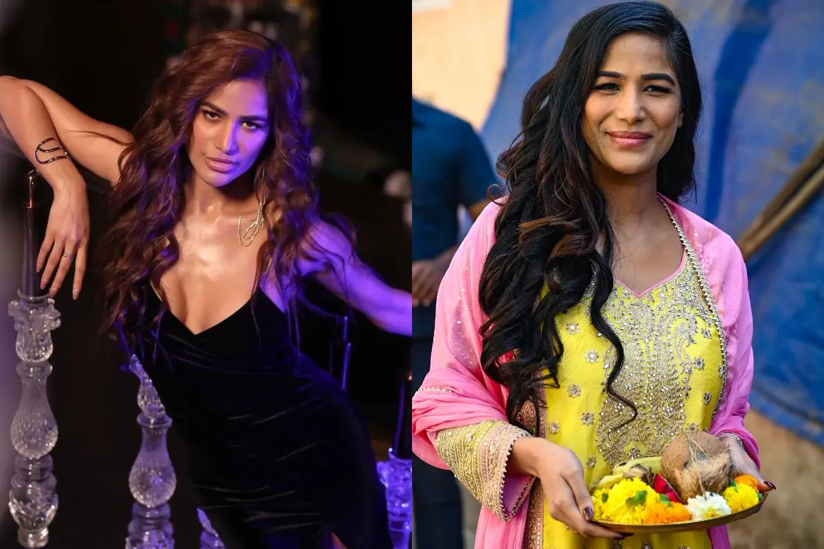 Poonam Pandey with Ramlila cast portraying Mandodari role, related to Old Delhi Ramlila controversy