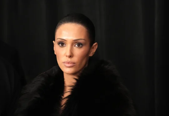 Bianca Censori in 2025 wearing avant-garde fashion inspired by architectural design