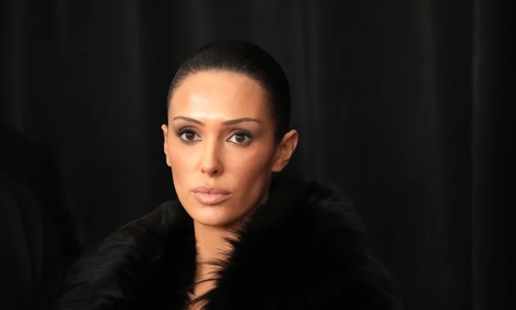 Bianca Censori in 2025 wearing avant-garde fashion inspired by architectural design