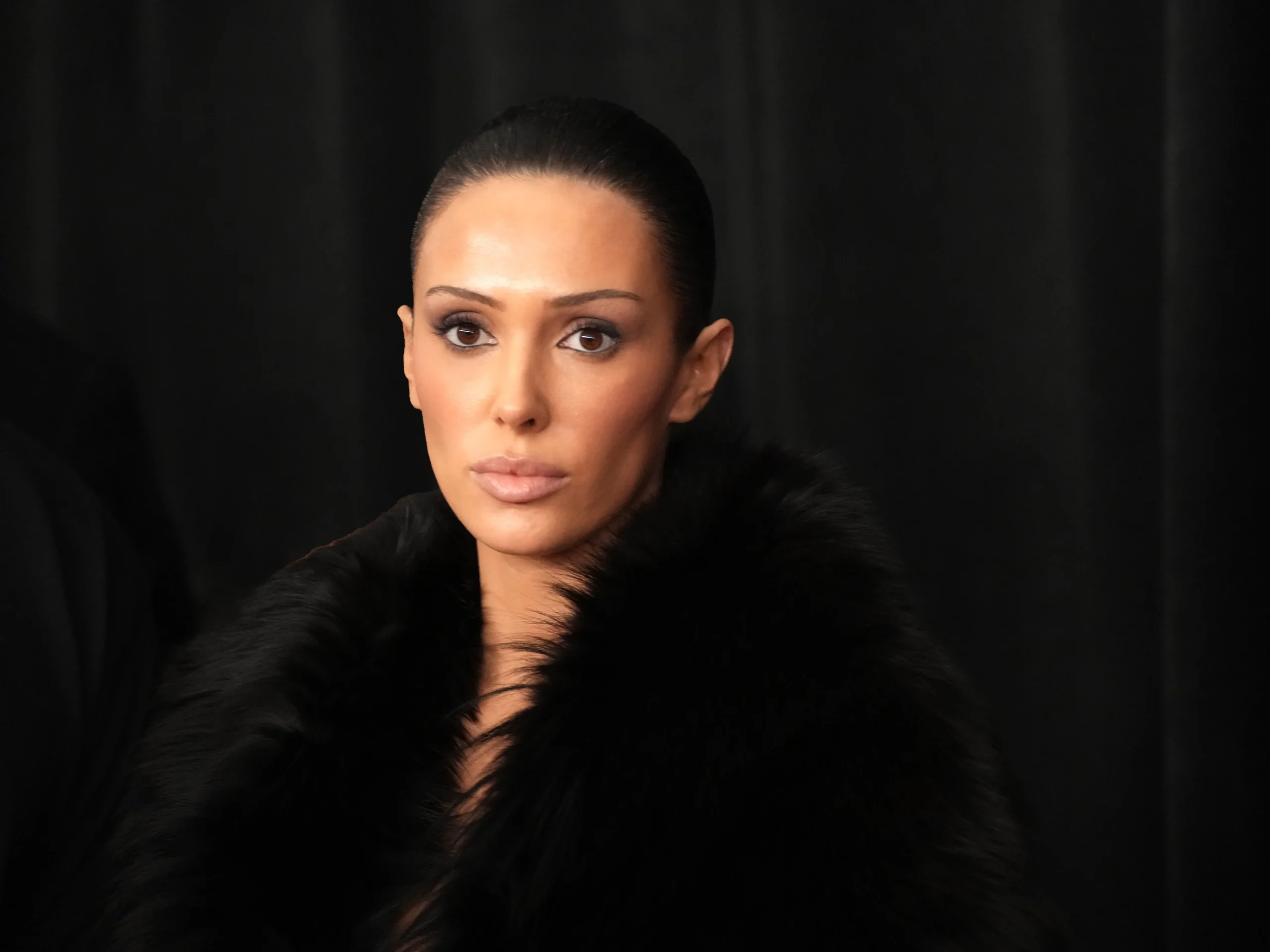 Bianca Censori in 2025 wearing avant-garde fashion inspired by architectural design