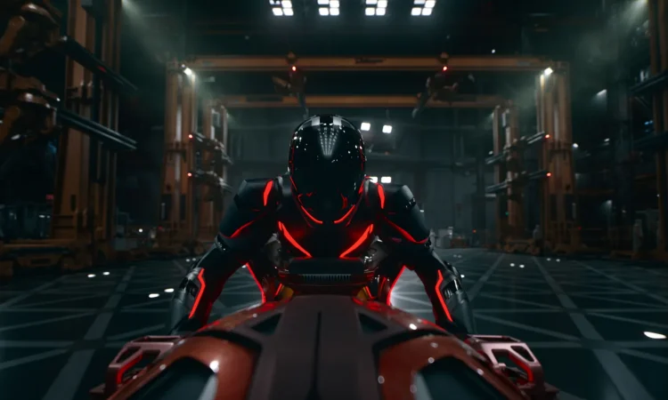 Jared Leto and Greta Lee in Tron: Ares sci-fi action thriller